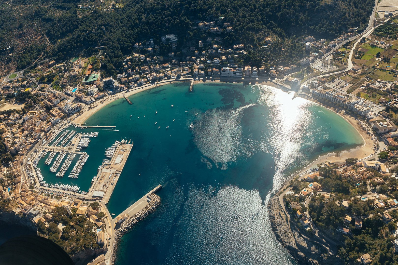Ansichten während des Fluges