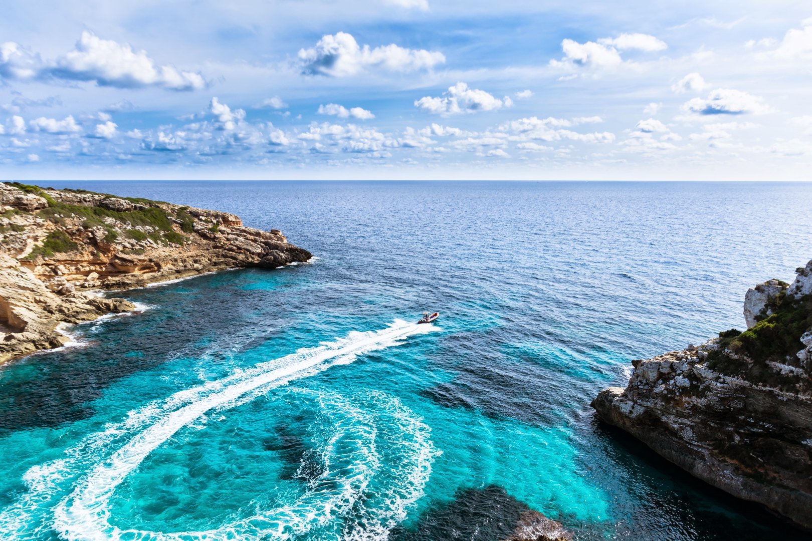Bootsfahrt nach es Pontas und Cala Marmols