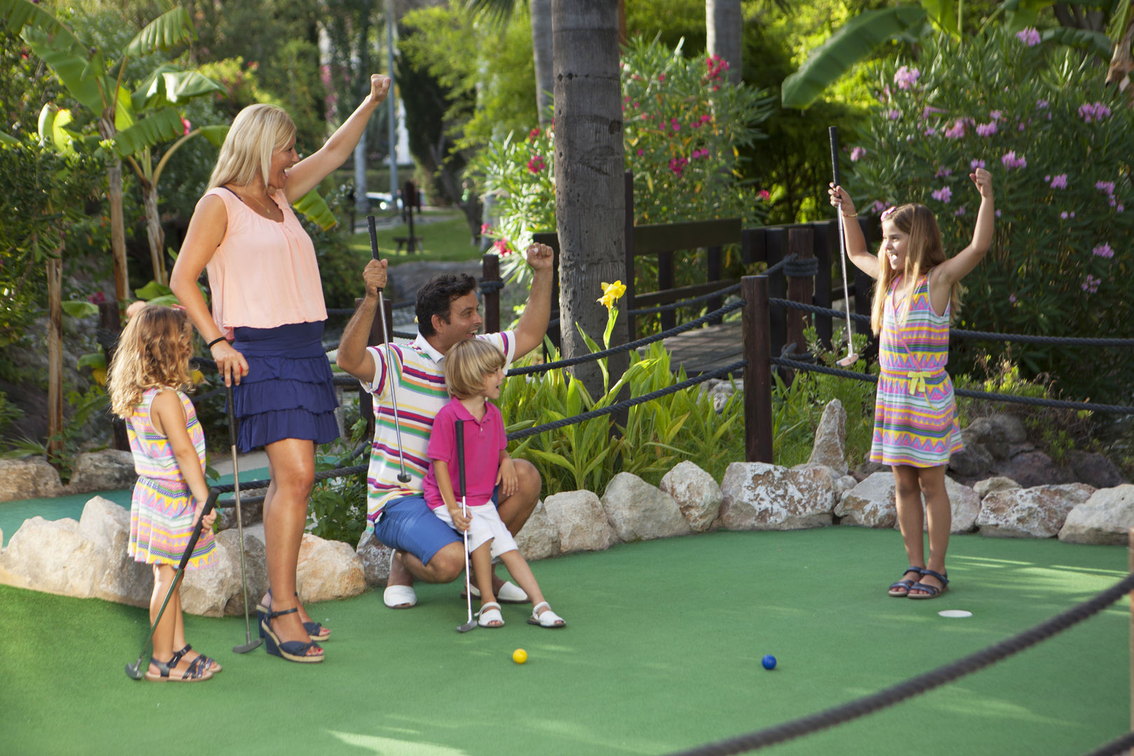 Familie in Golf Fantasia