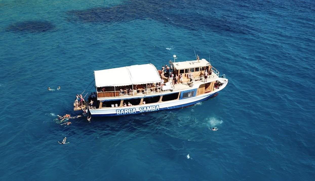 Stopp zum Schimmen in der Bucht von Palma