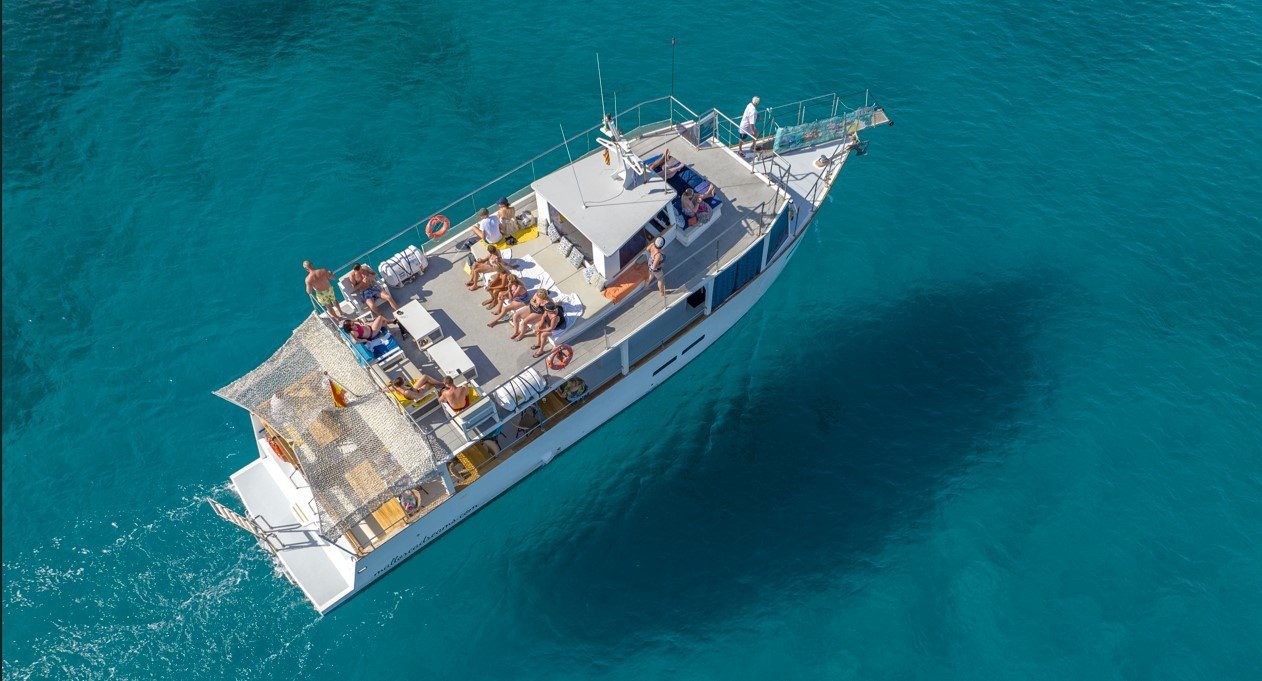Blick auf das Meer vom Boot aus