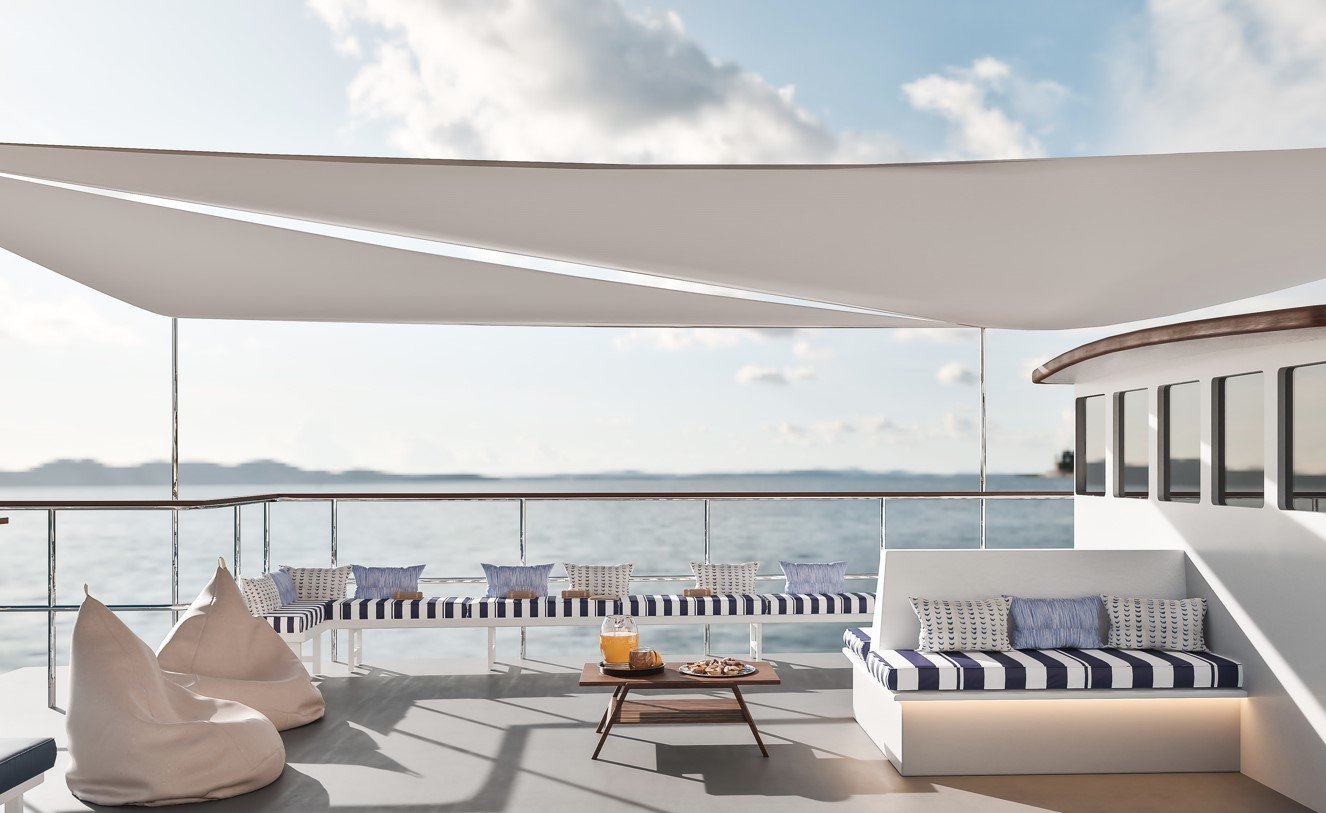 el solarium del barco