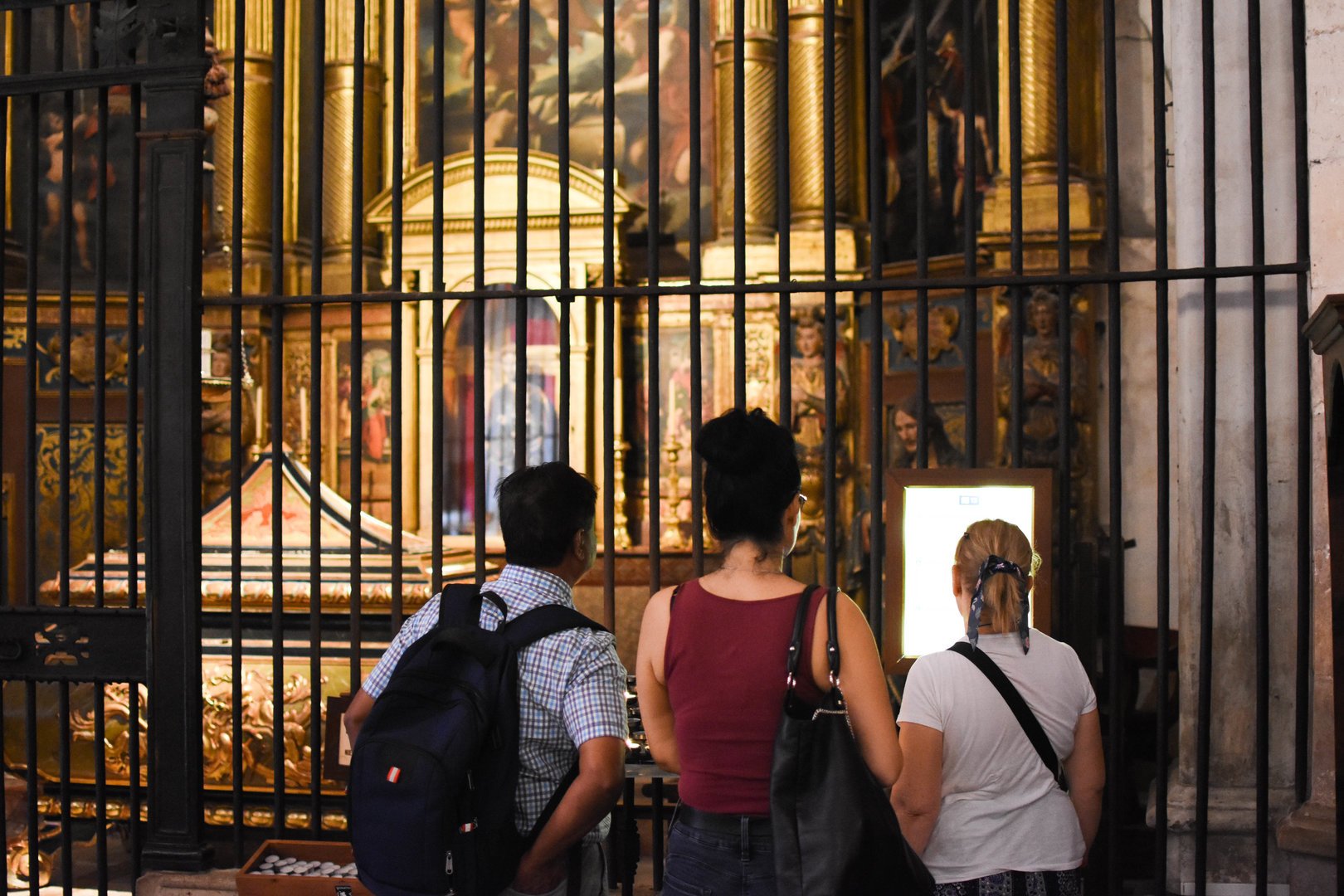 una de las capilla de la catedral durante la visita