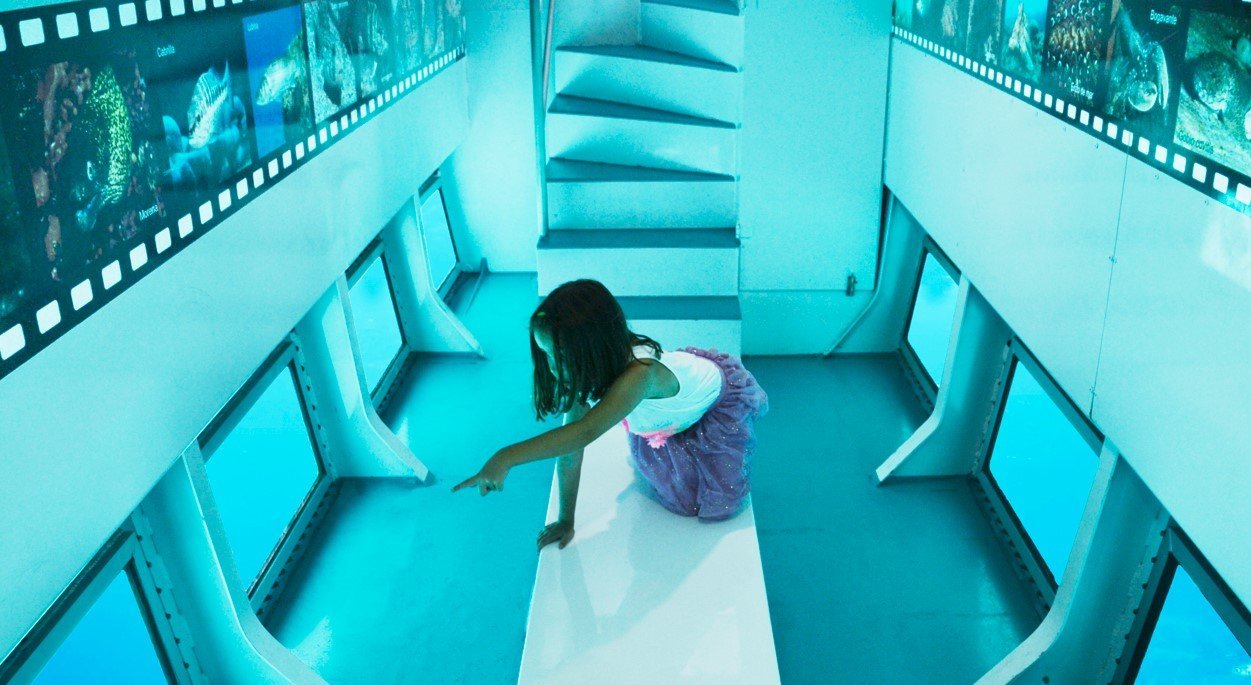 dentro del barco con submarine vision