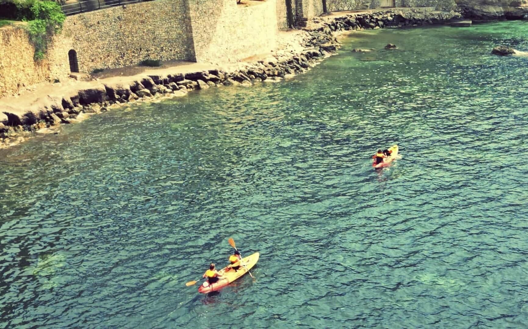 kayak en el este de mallorca