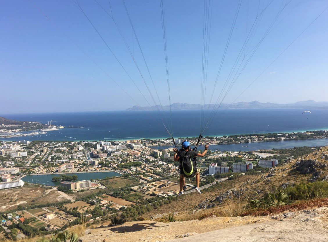 lanzarse en parapente en Mallorca