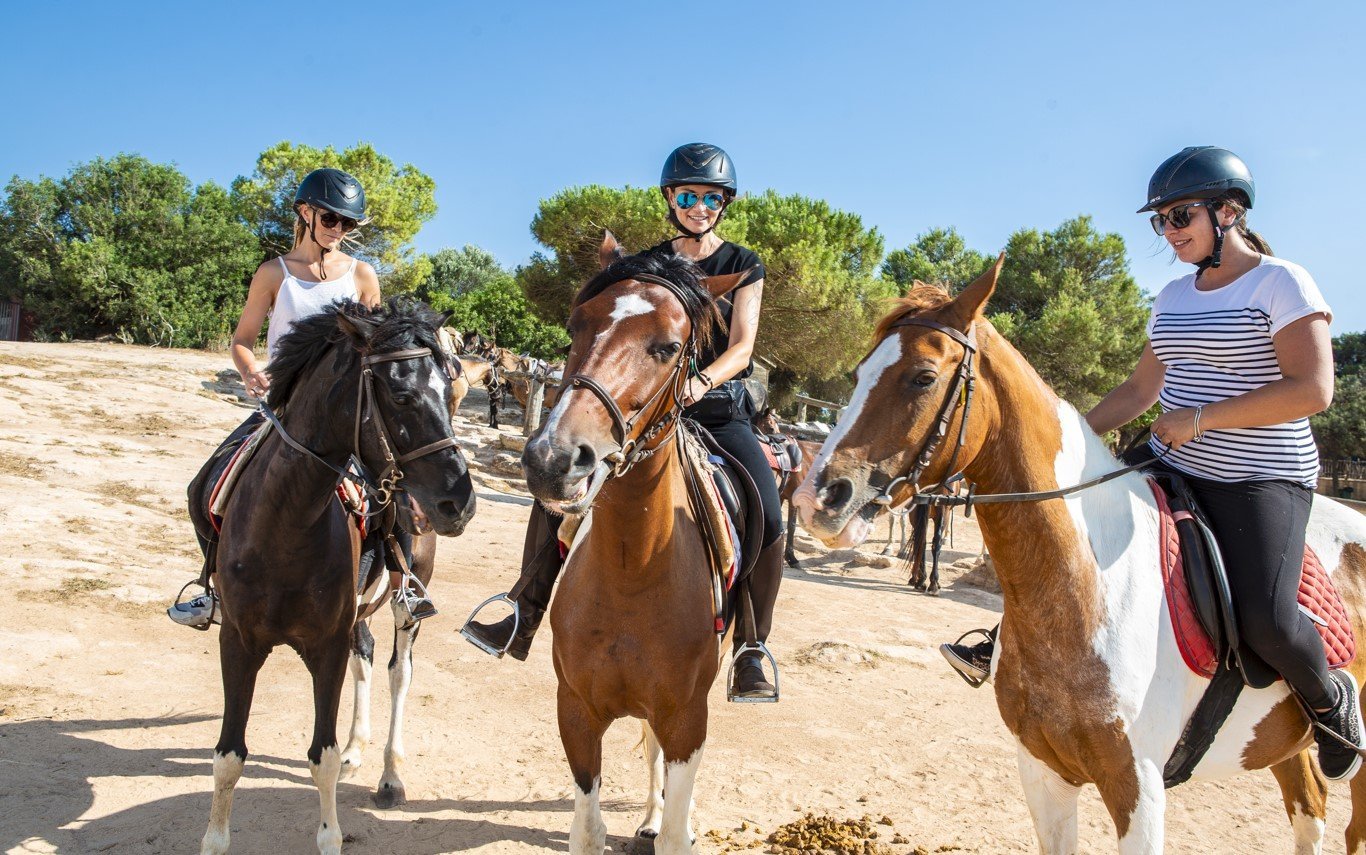 cabalgando en el bosque