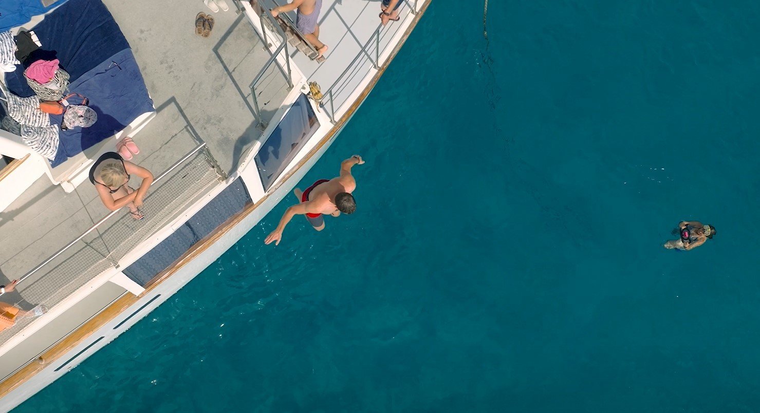 Parada para baño y snorkel