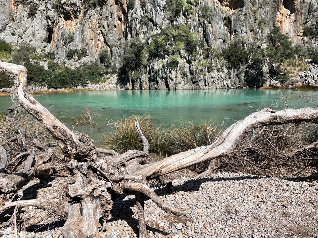 lago por la montañas