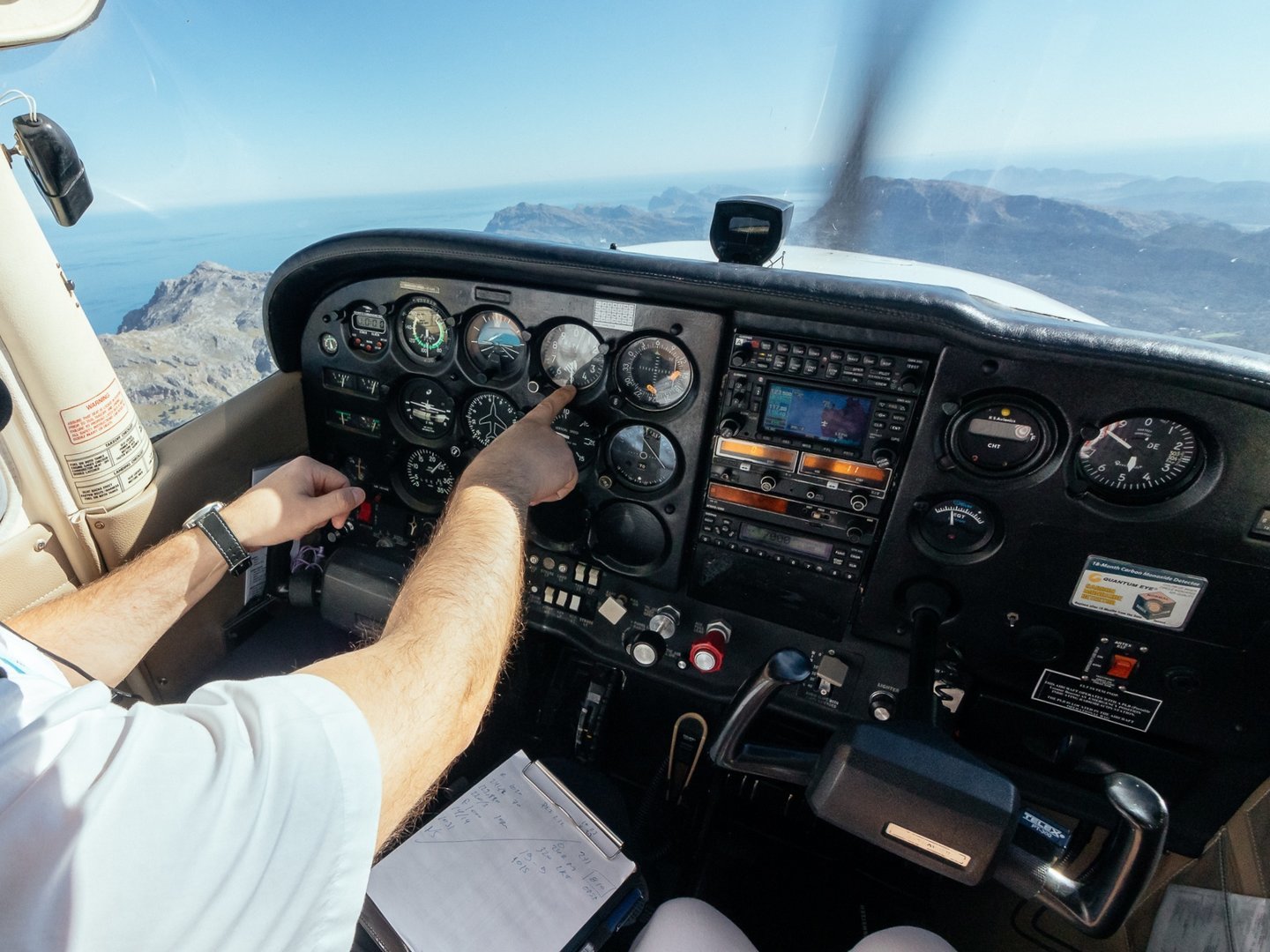 Volando en avioneta sobre Mallorca