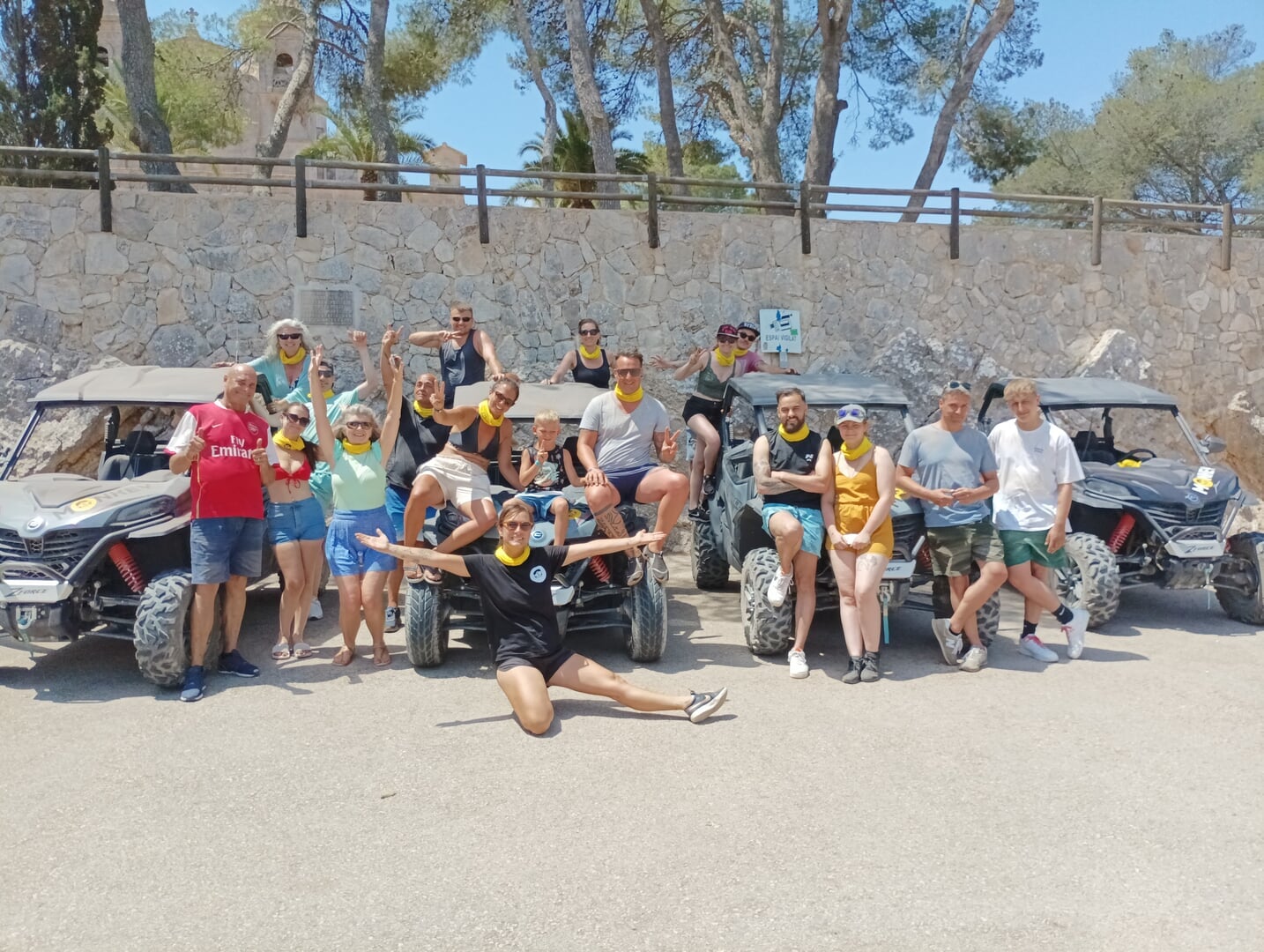 having fun driving a buggy