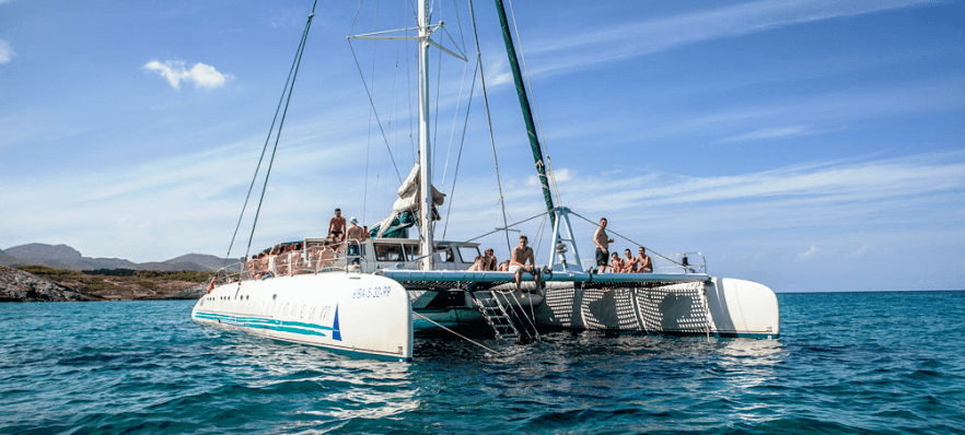 sailing and relaxing in the sea