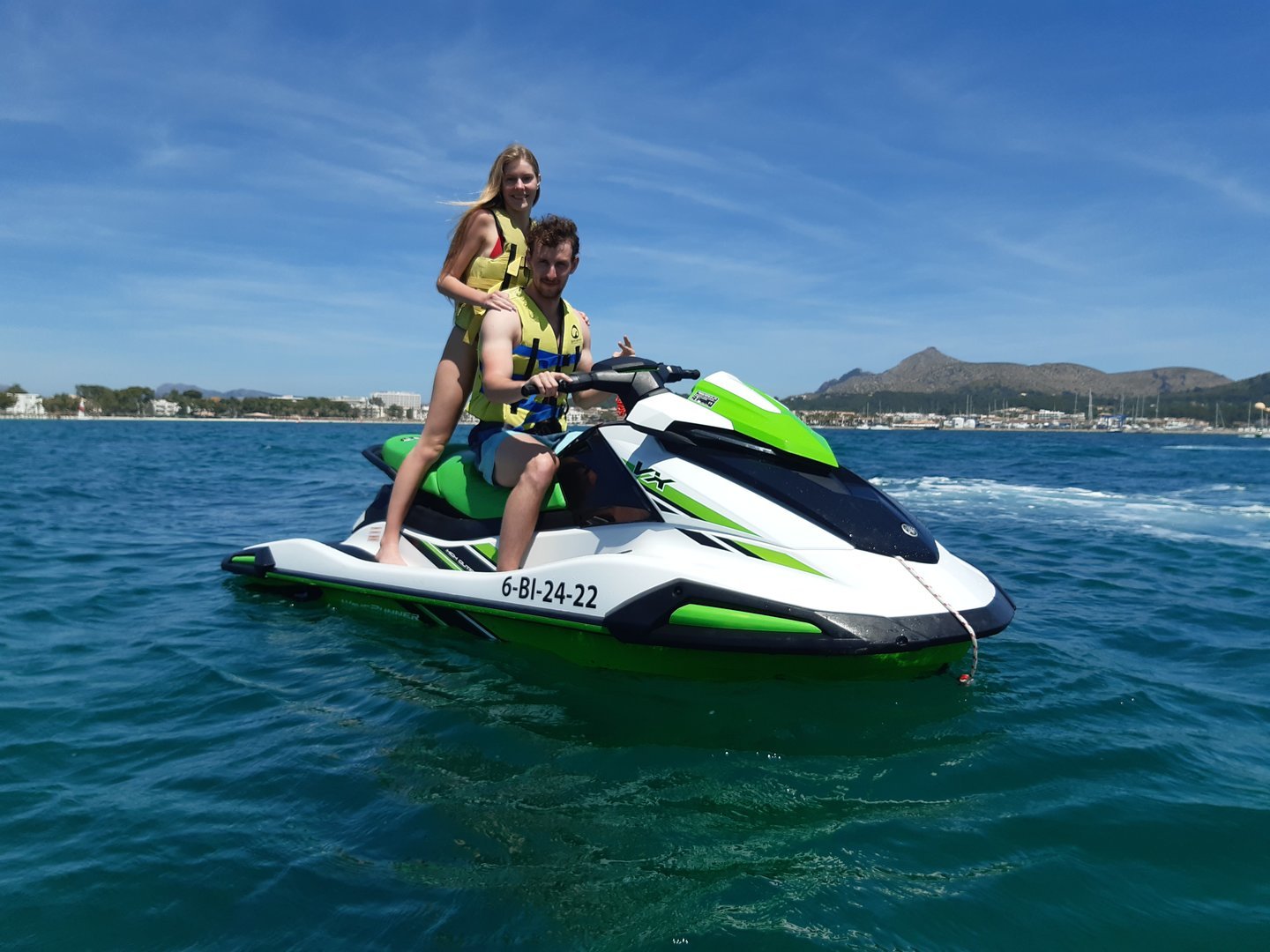 couple on jetski