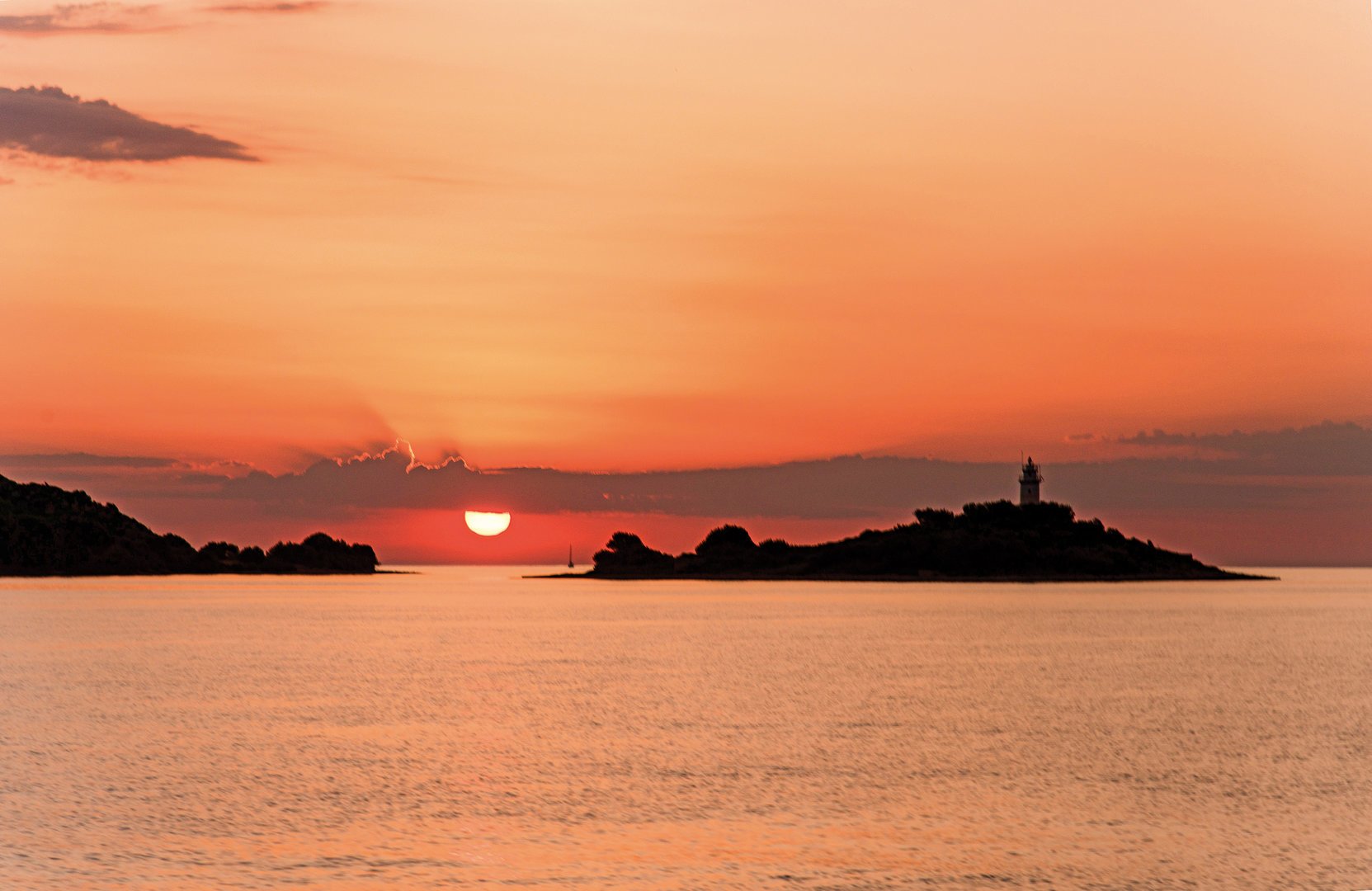 sunrise with dolphins