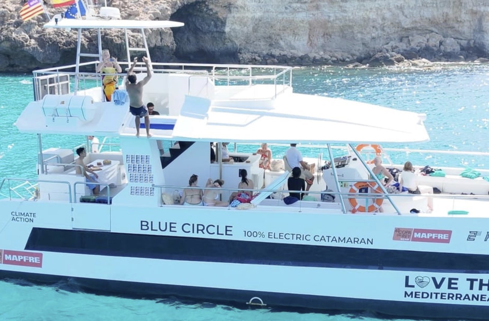 view on the catamaran