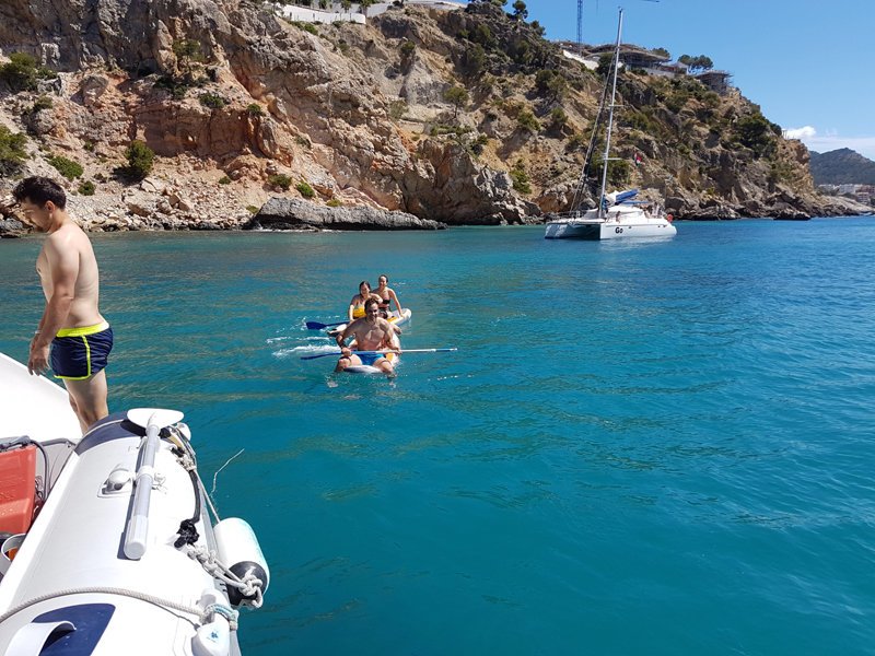 swimming stop during the yacht trip