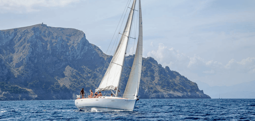 sailing boat route in Mallorca