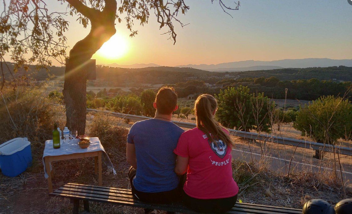 romantic sunset on the excursion