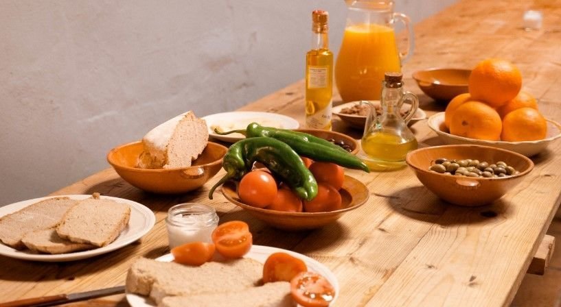 food in the route with car