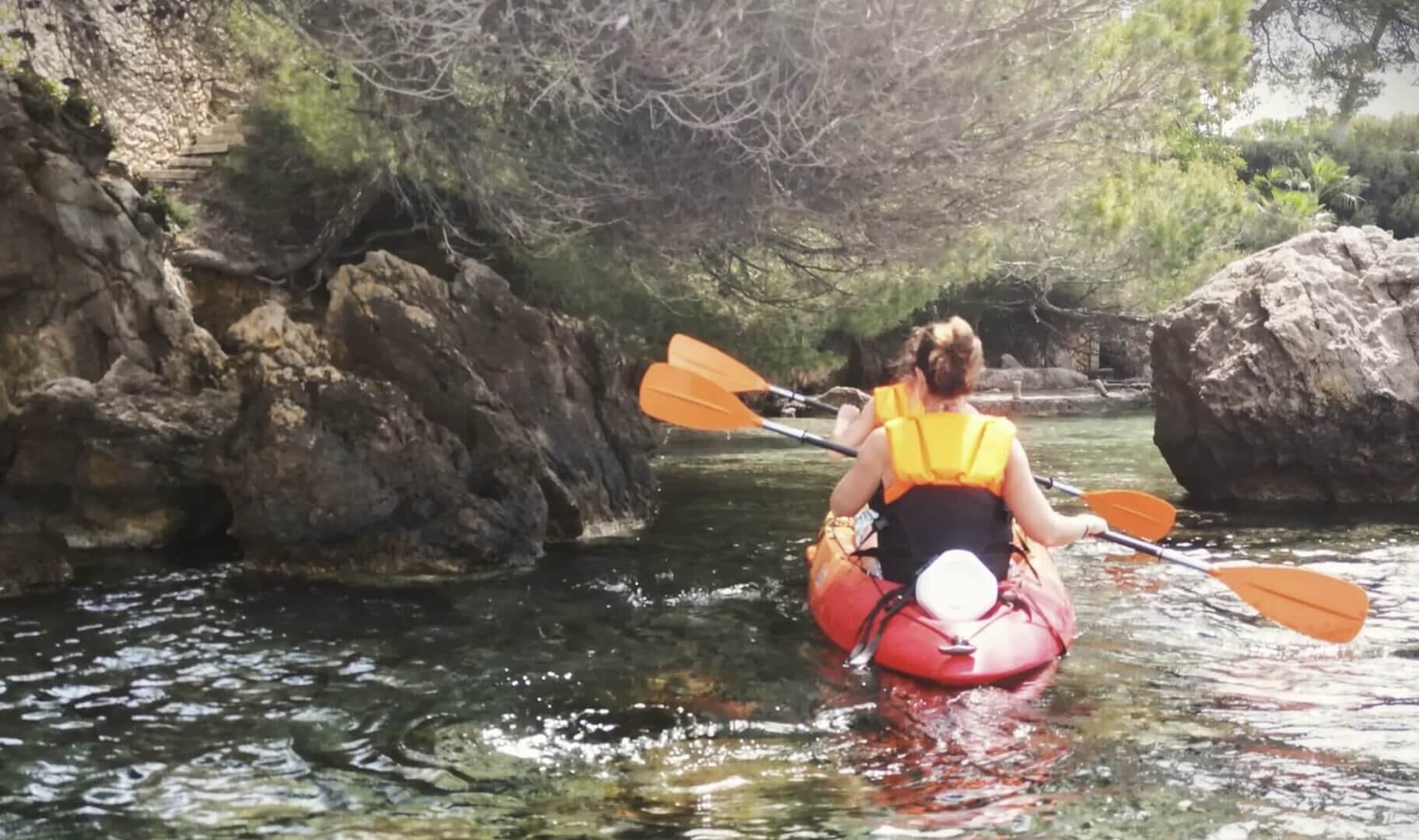 paddling on the coast