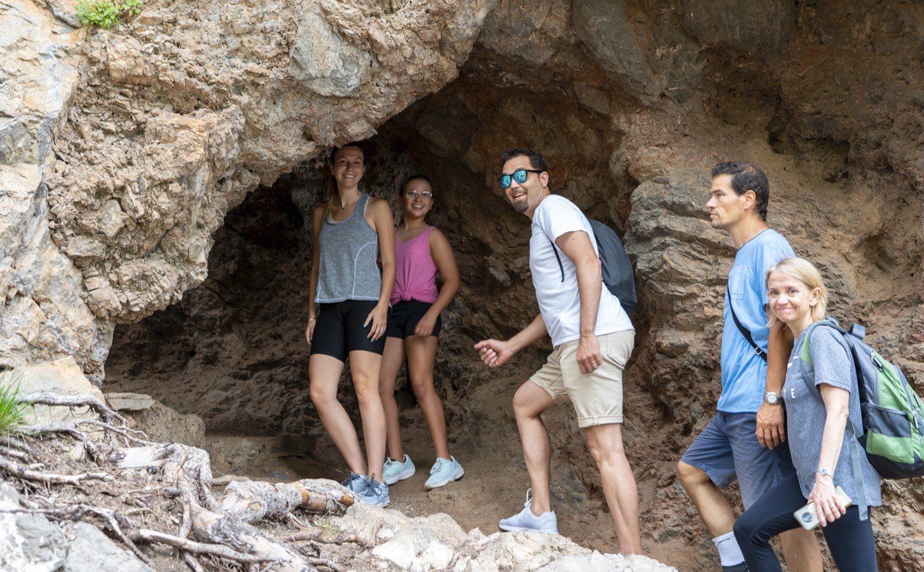hikers in the forest