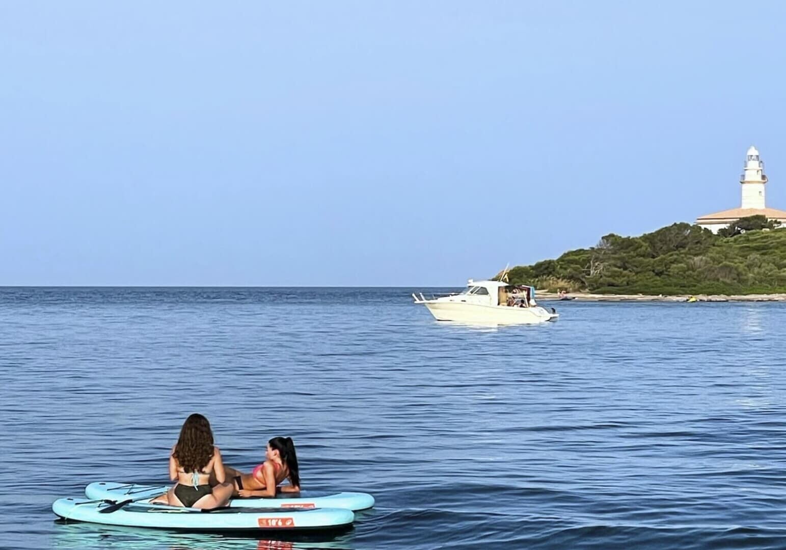 relaxing in the sea