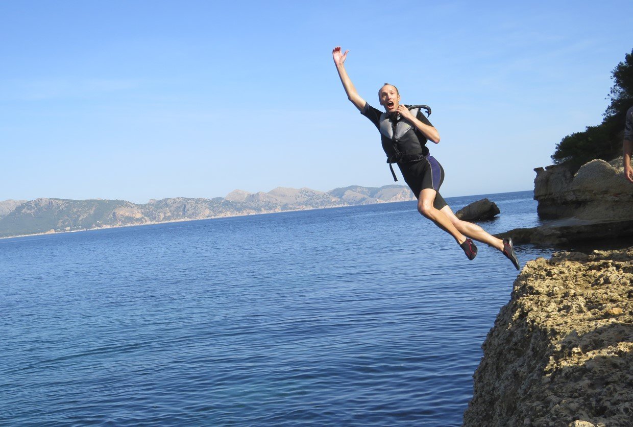 jumping off the cliff