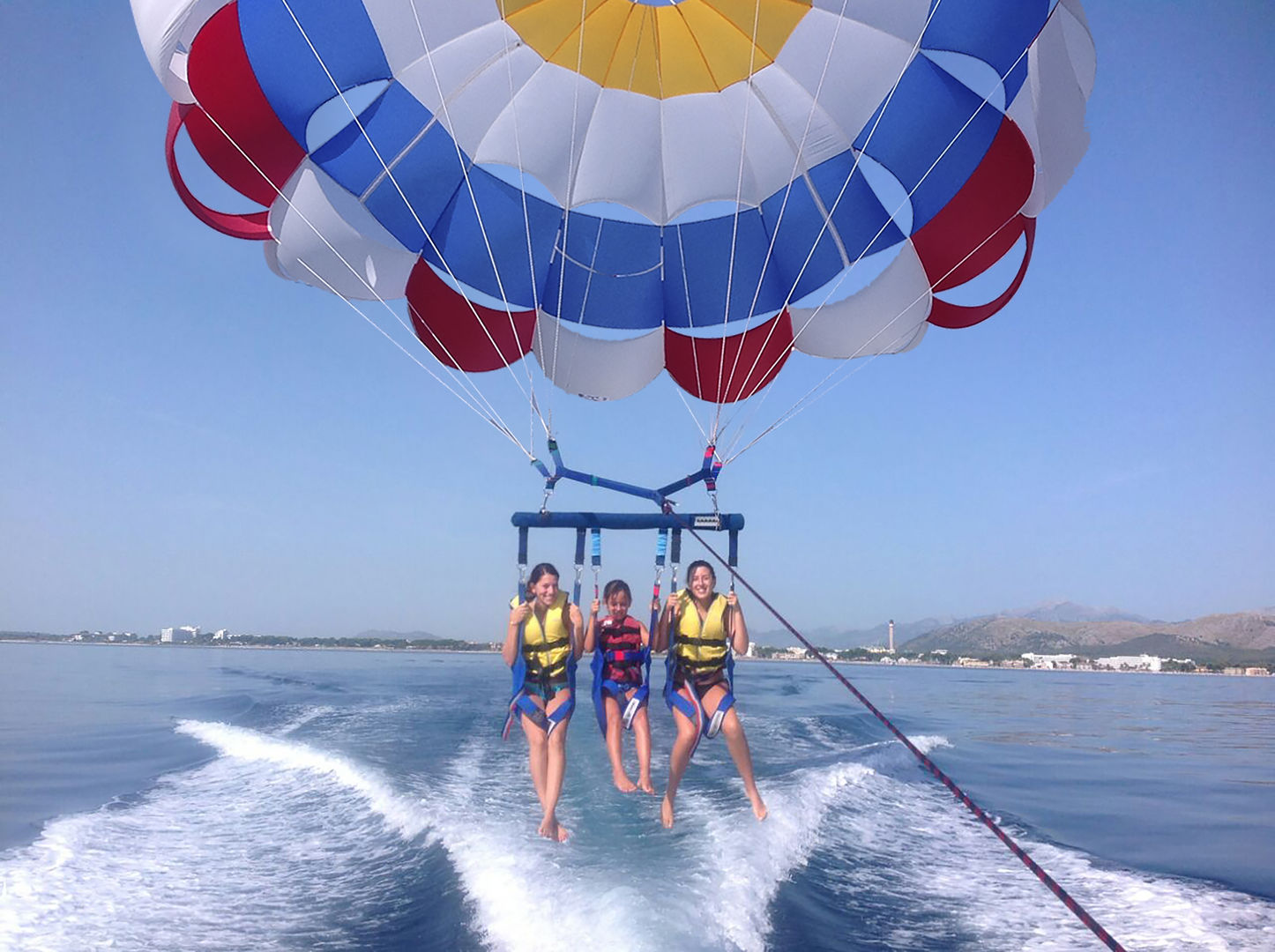parasail of 3 in 1 water activities pack