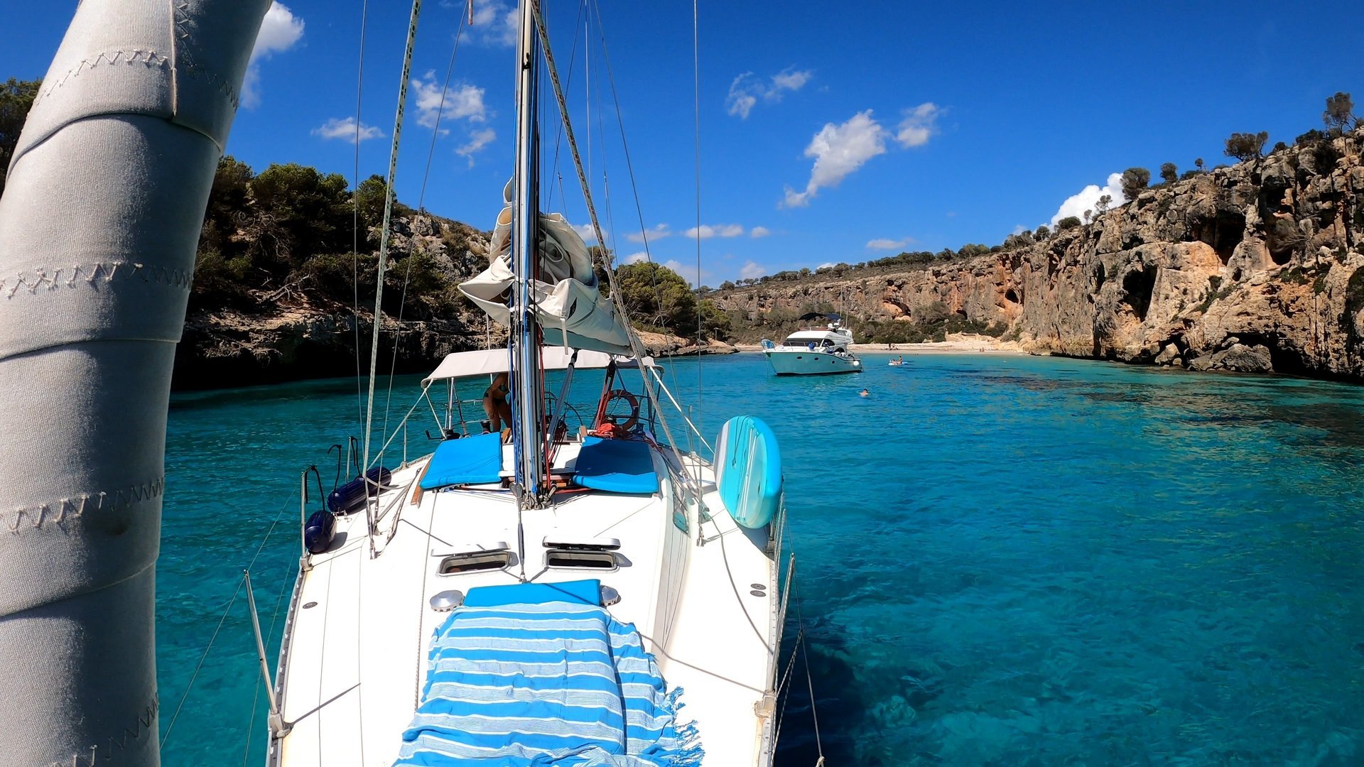 sailing in mallorca's clear waters