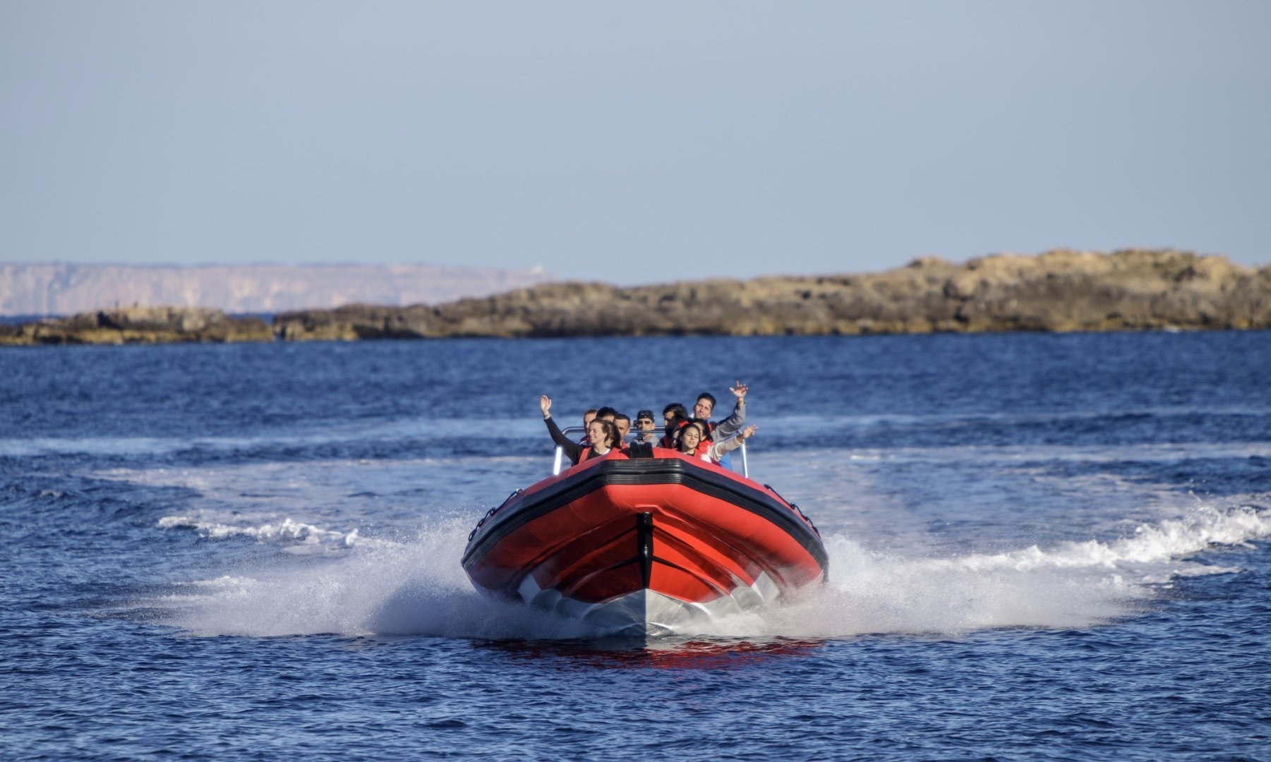 fun on the speed boat