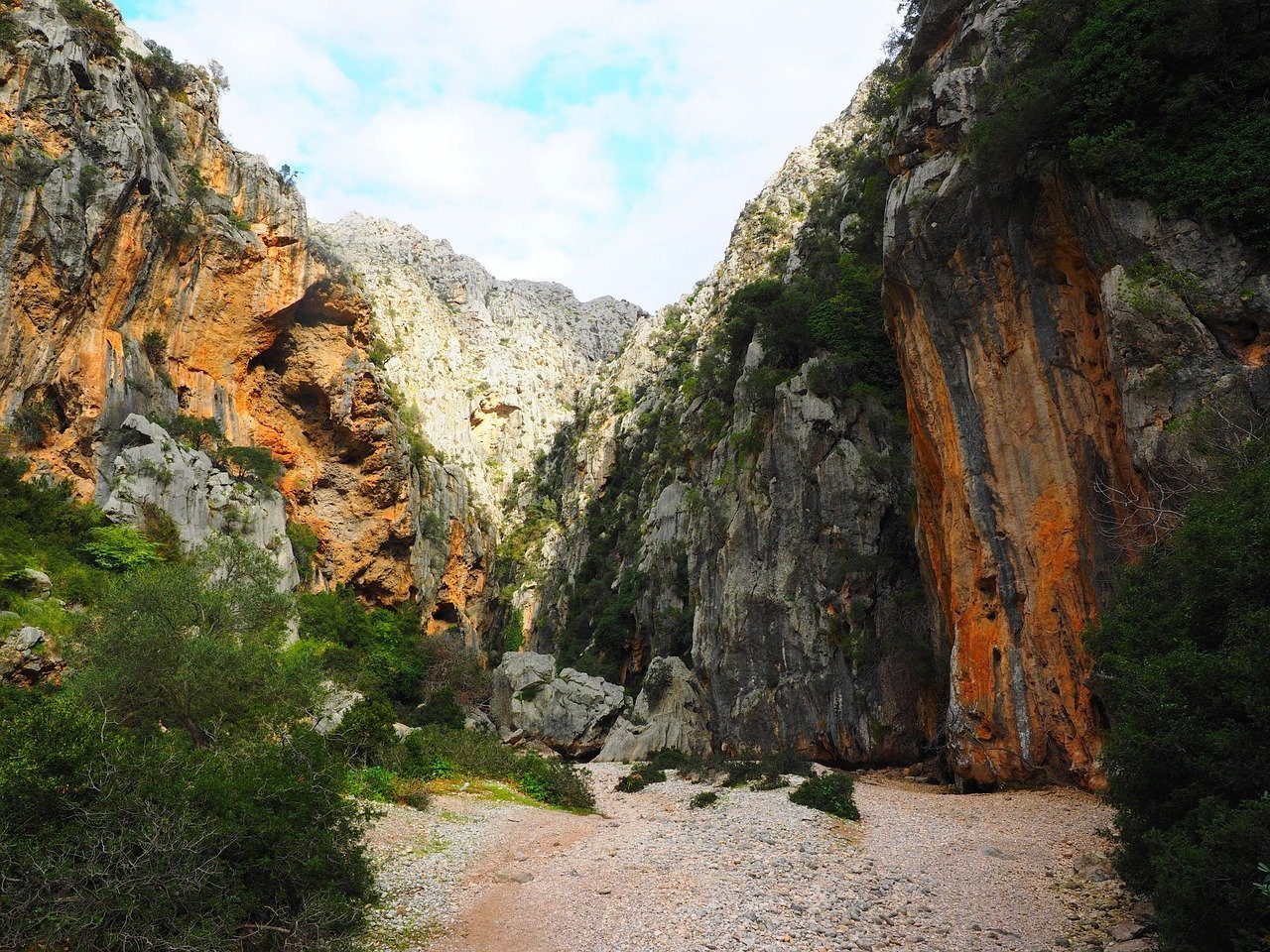 end of the torrent de pareis at sa calobra