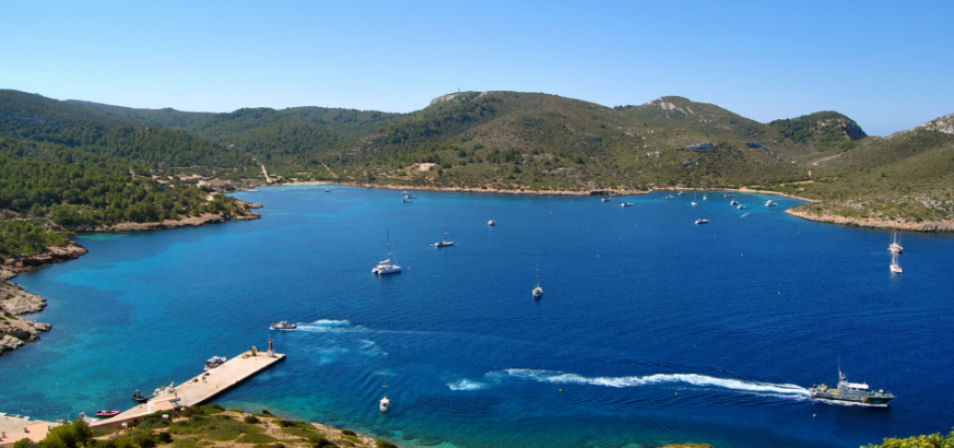 view from the island