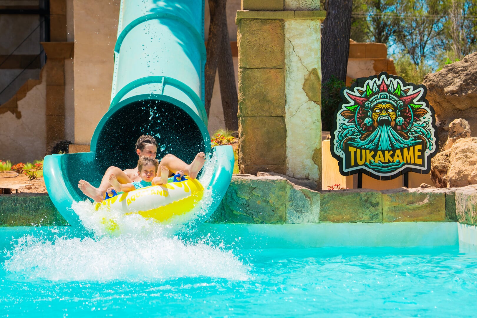 waterslides in aqualand arenal